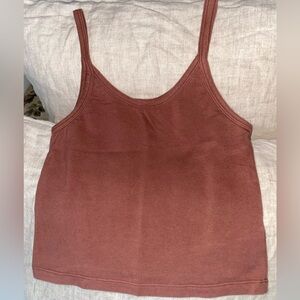 ARQ Cropped Tank, Spice and Taupe (SOLD), Size Small
